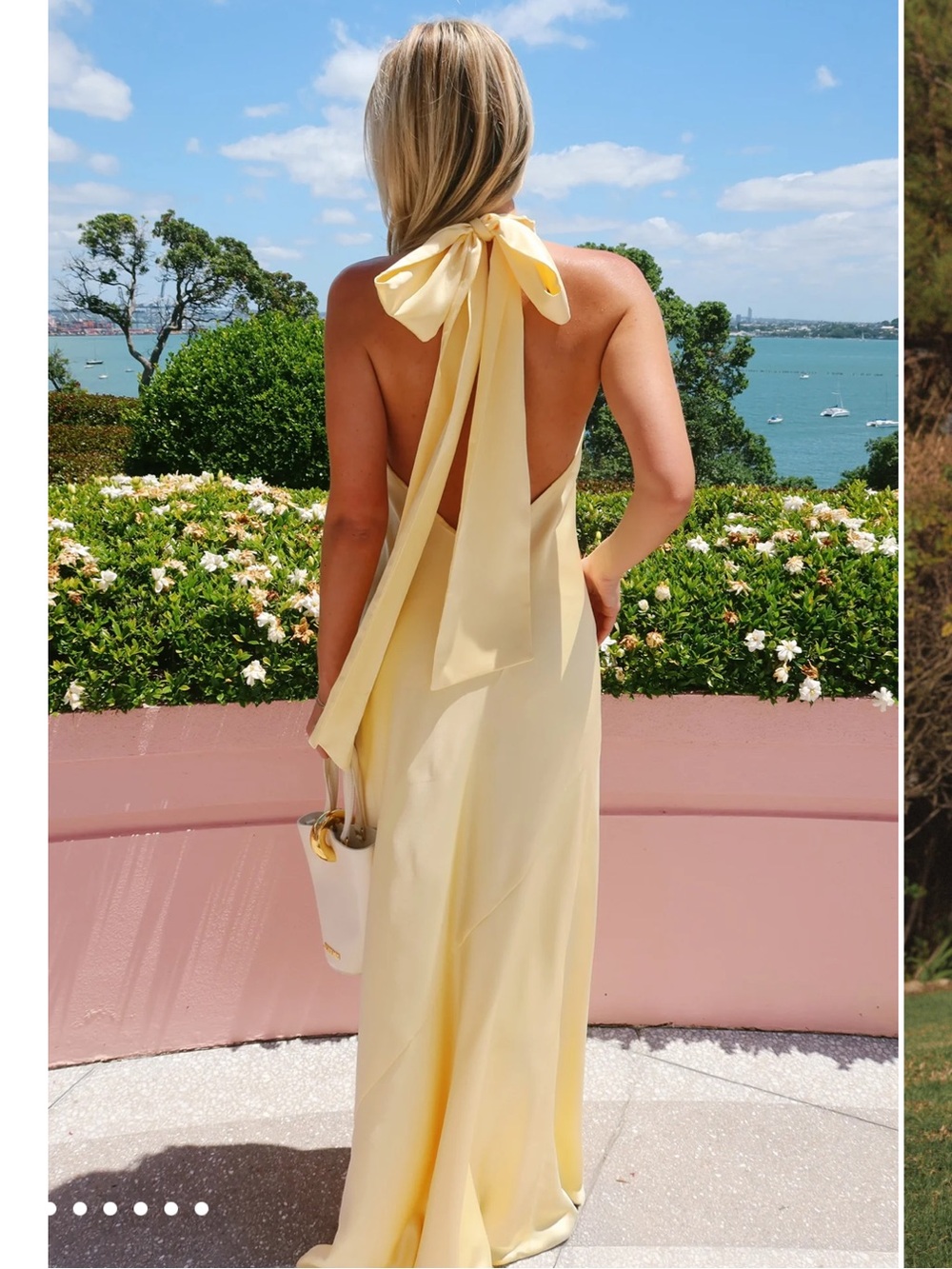 Show Me Your Mumu Pale Yellow Luxe Satin Lisa Maxi Dress NWT